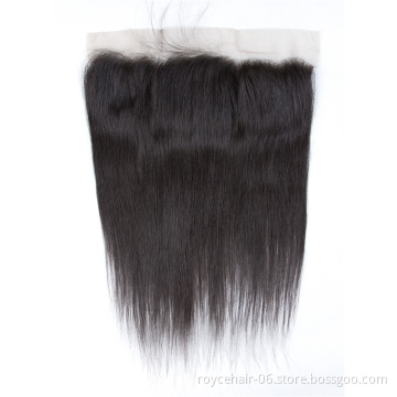 Royce Thin Skin Ear to Ear 4*13 Lace Frontal Closures Invisible Swiss Lace Frontal Indian Human Hair Lace  Frontal